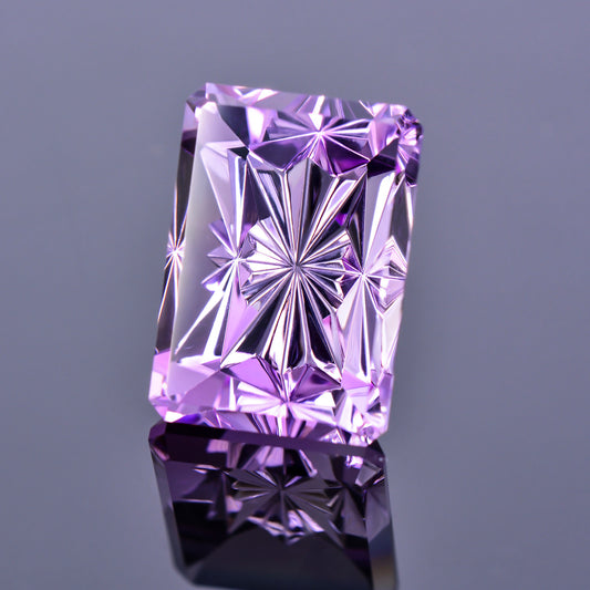 Amethyst, 22.79 cts., 24.3x16.7 mm., Emerald Fantasy, Purple, Brazil