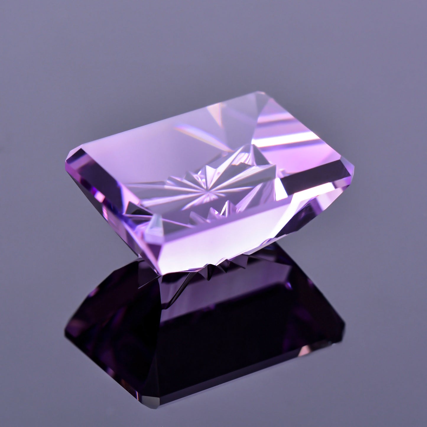 Amethyst, 22.79 cts., 24.3x16.7 mm., Emerald Fantasy, Purple, Brazil