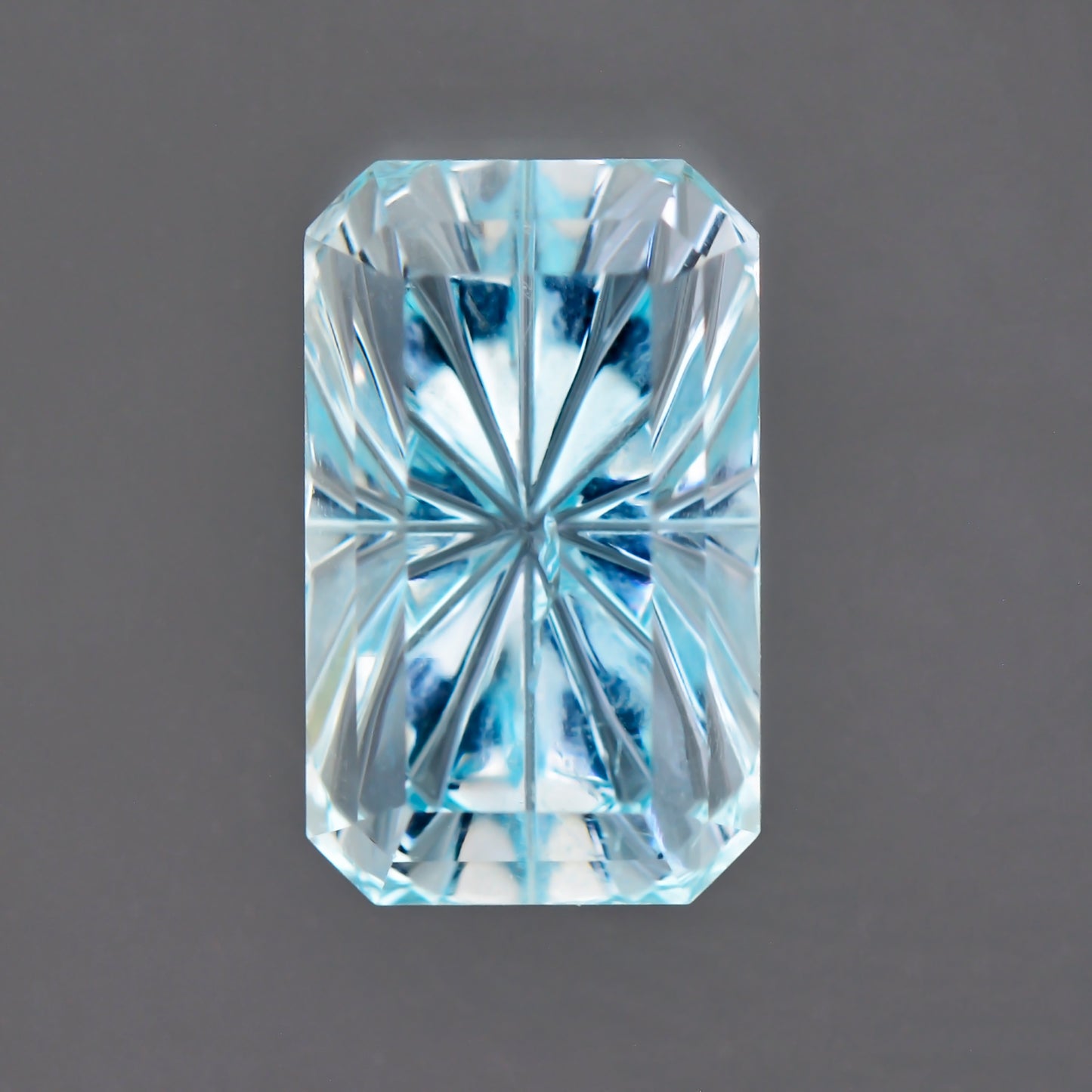Aquamarine, 2.33 cts., 10x6 mm., Emerald Fantasy, Blue, Idaho