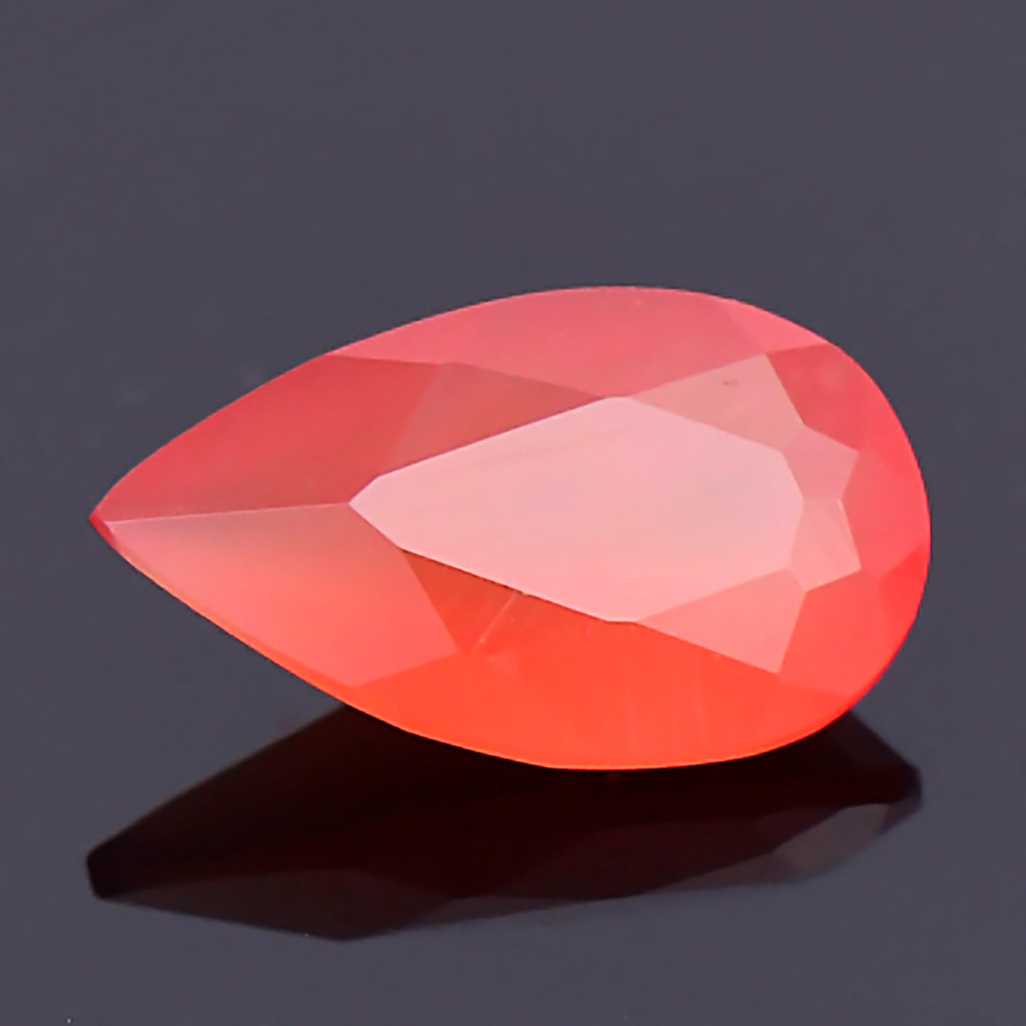 Friedelite, 0.45 cts., 7.17x4.22 mm., Pear, Red, Franklin, New Jersey, Natural