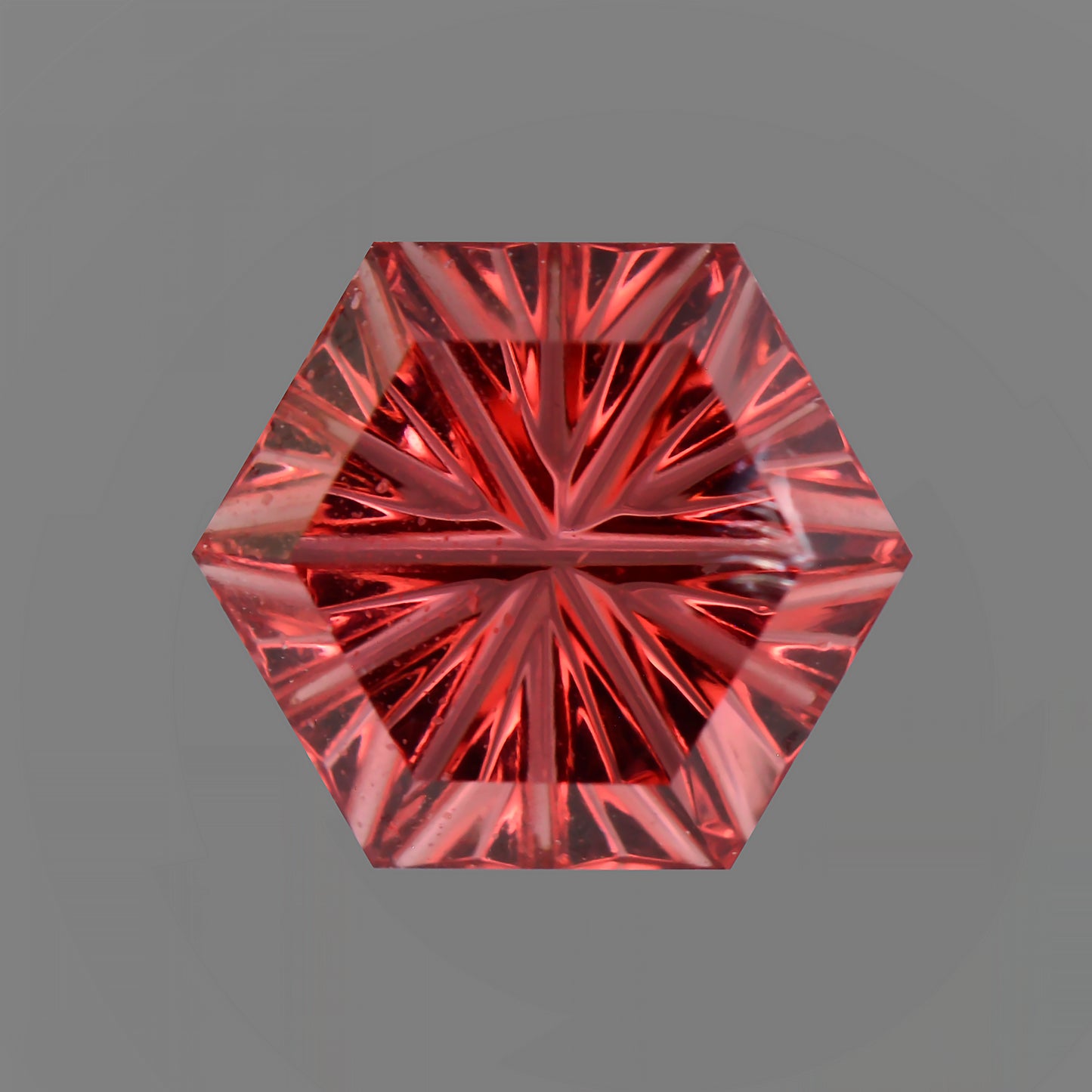 Umba Garnet, 0.83 cts., 5.5 x 6.4 mm, Fantasy Hexagon, Red, Tanzania, Natural