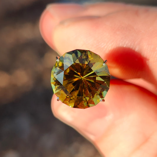 Heliodor Beryl, 5.98 cts., 12 mm., Round, Yellow, Brazil, Heated