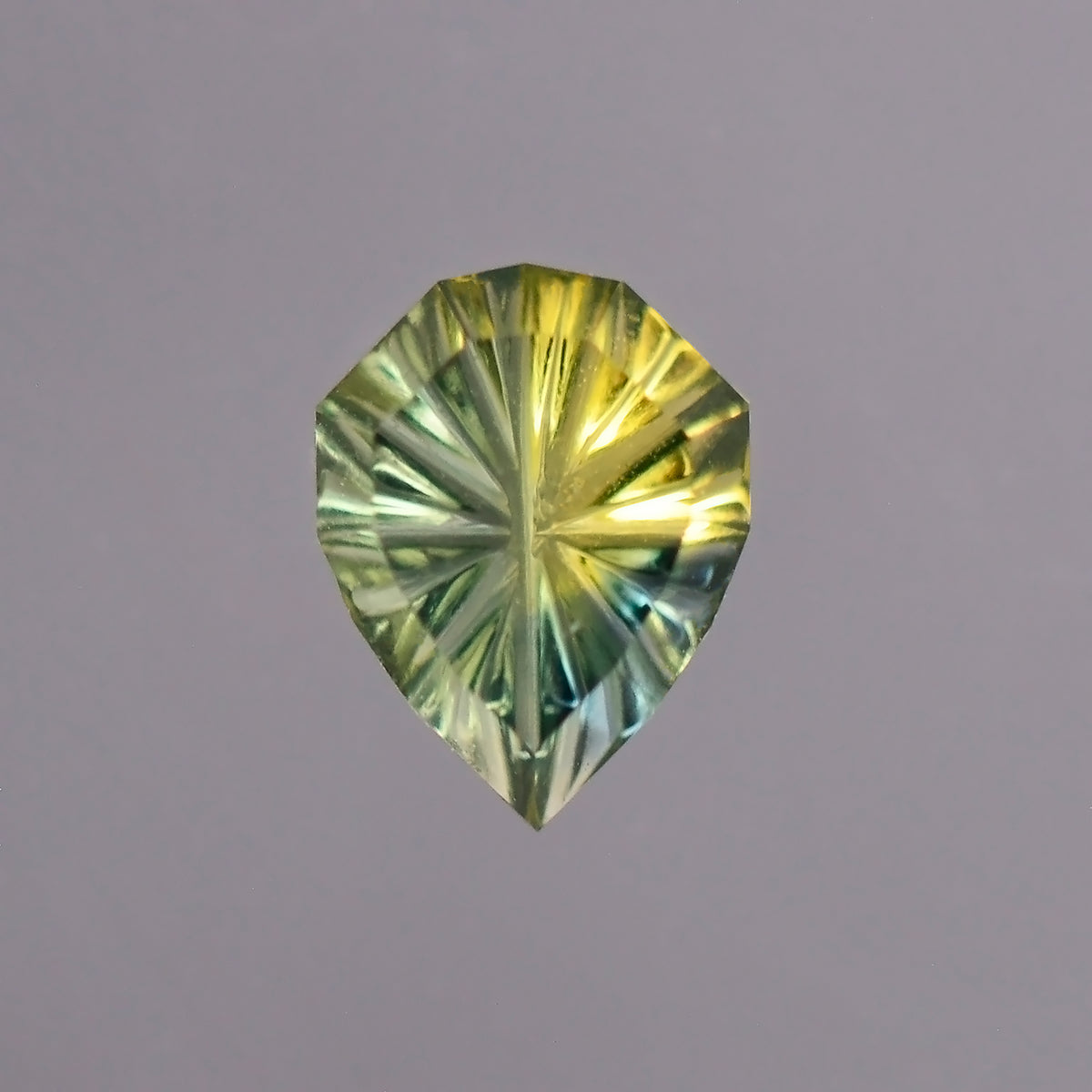 Parti Sapphire, 0.48 cts., 6.0x4.6 mm, Fantasy Pear, Blue, Yellow, Green, Tricolor, Australia, Natural