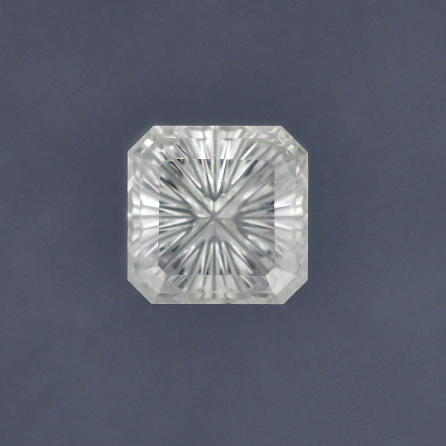 Sapphire, 1.64 cts., 6.5 mm., Asscher Fantasy, Silver, White, Montana, Natural