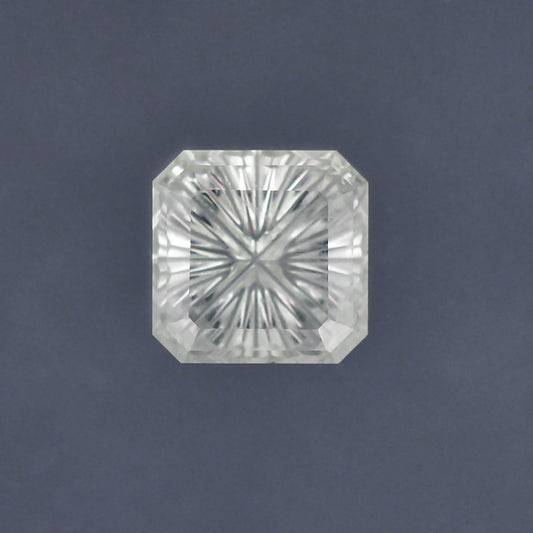 Sapphire, 1.64 cts., 6.5 mm., Asscher Fantasy, Silver, White, Montana, Natural