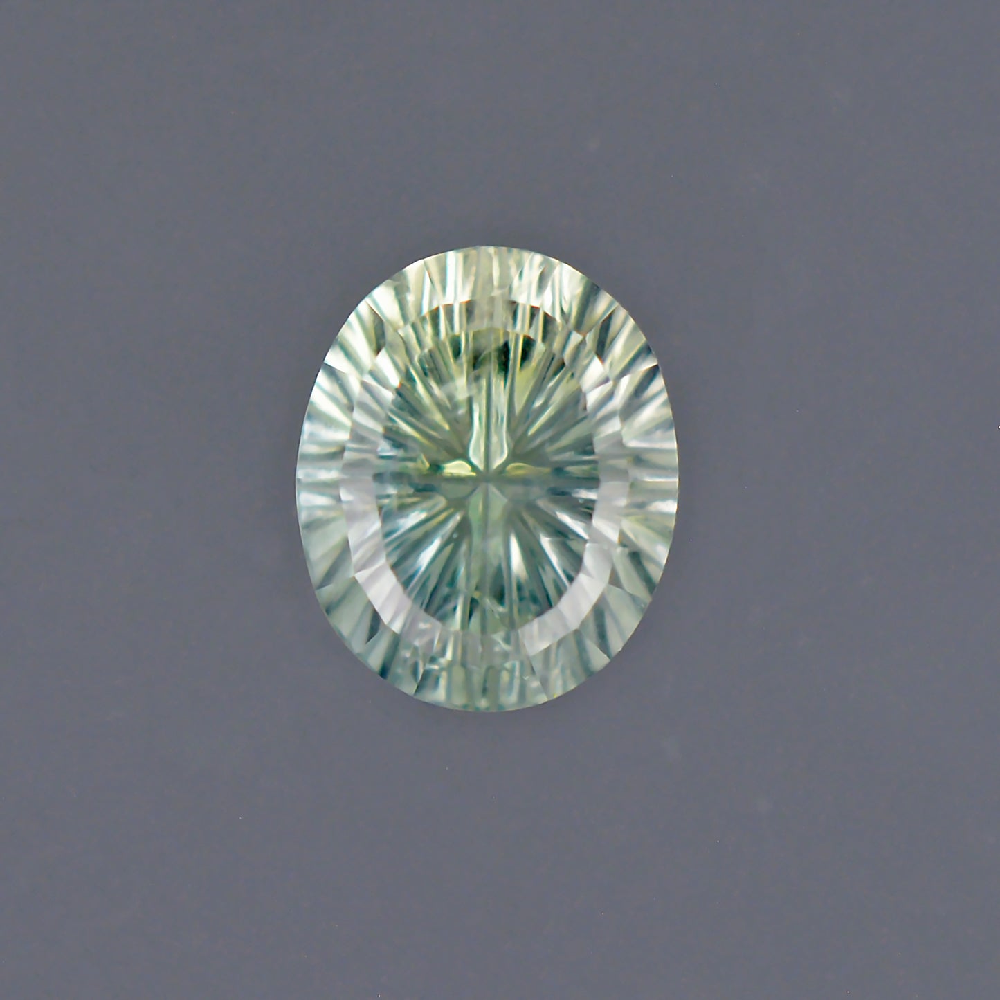 Sapphire, 1.99 cts., 7.6x6.3 mm., Oval Fantasy, Tricolor, Blue, Green, Yellow, Montana, Natural