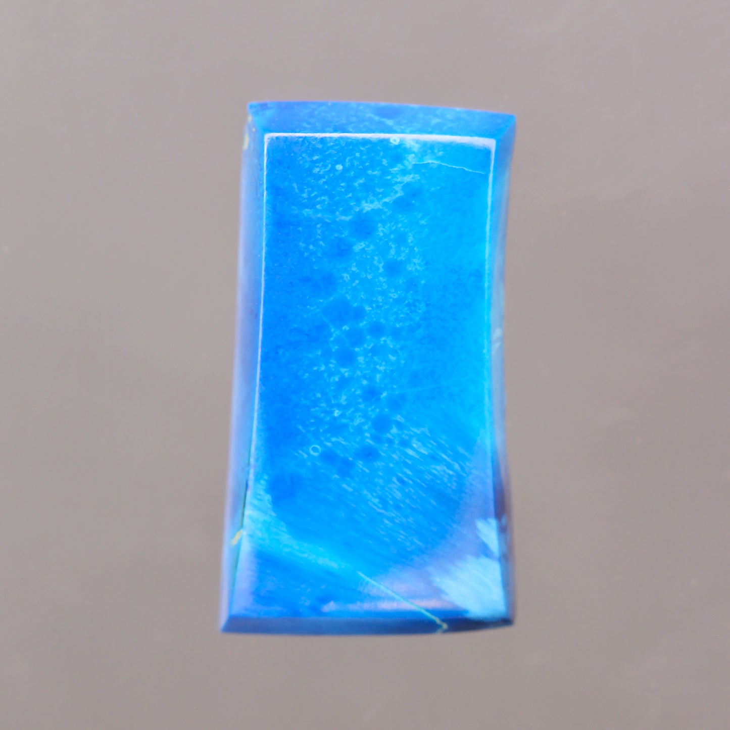 Shattuckite, 3.75 cts., 15.8x8.7 mm., Freeform Cabochon, DRC, Stabilized