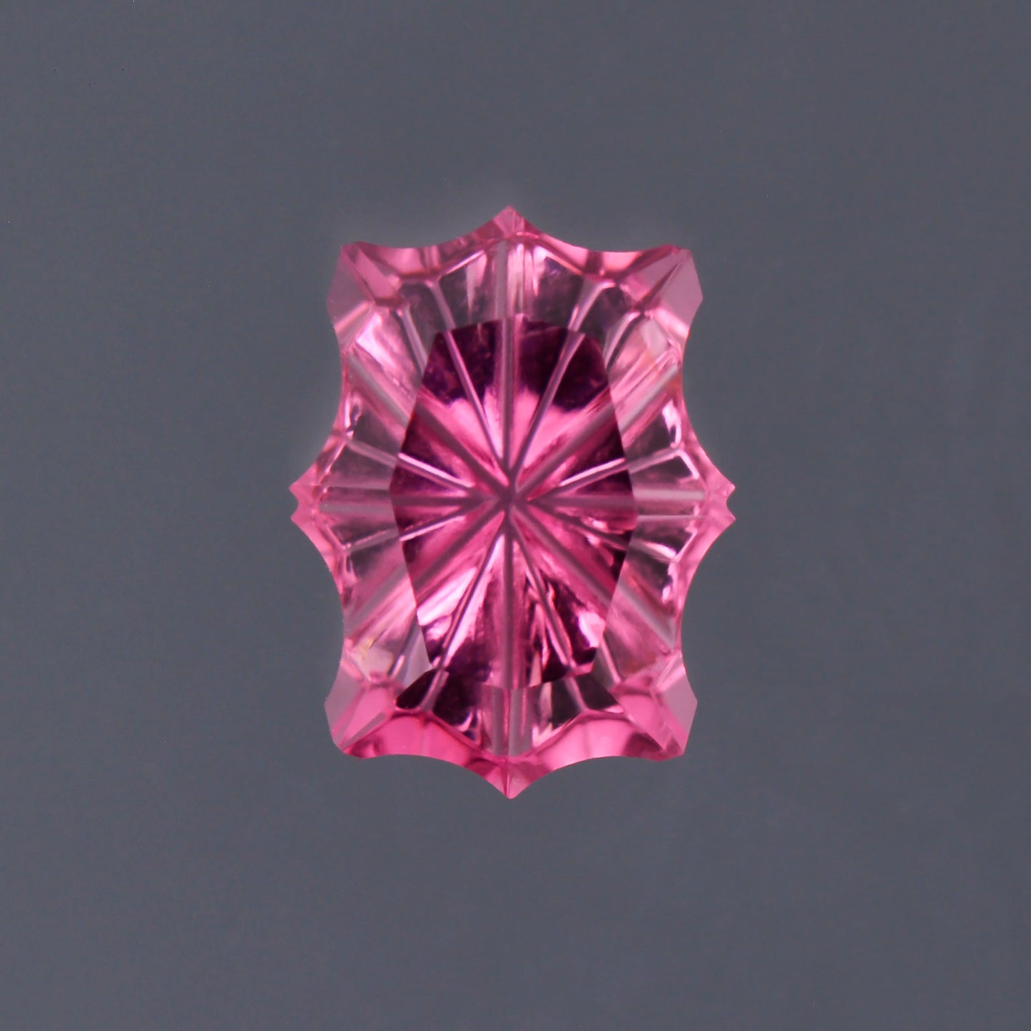 Tourmaline, 0.96 cts., 7.1x5.3 mm., Baroque Cushion Fantasy, Pink, Brazil
