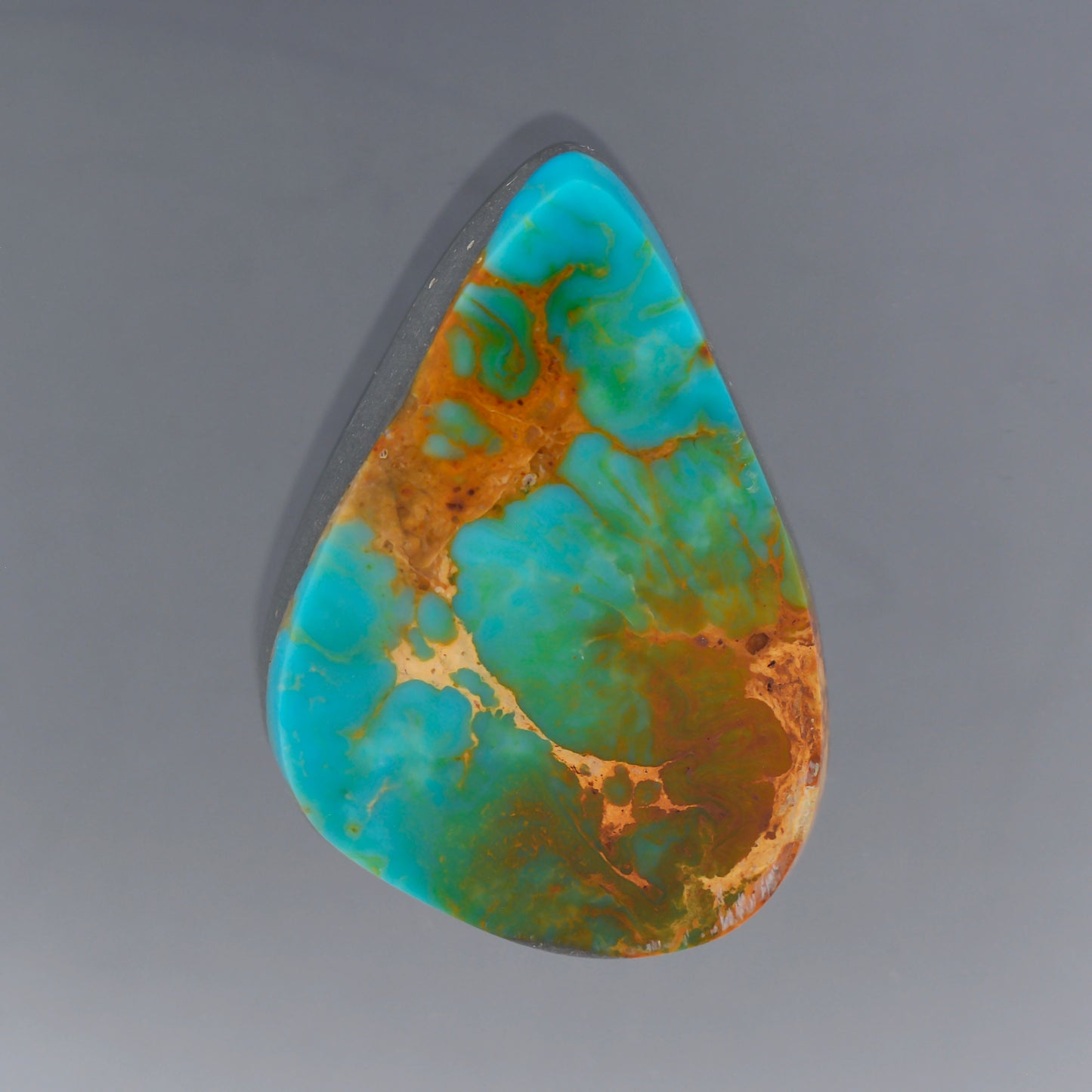Turquoise, 20.72 cts., 28.3 x 19.7 mm, Freeform Cabochon, Blue, Nevada, Stabilized