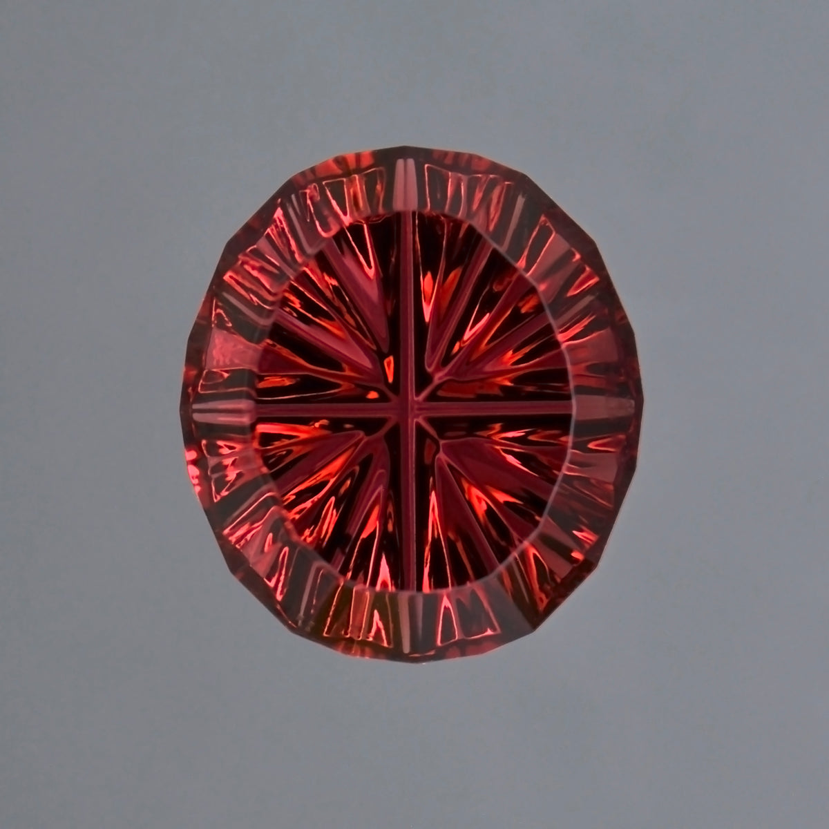 Umba Garnet, 1.88 cts., 8.3x7.5 mm., Fantasy Oval, Red, Tanzania, Natural
