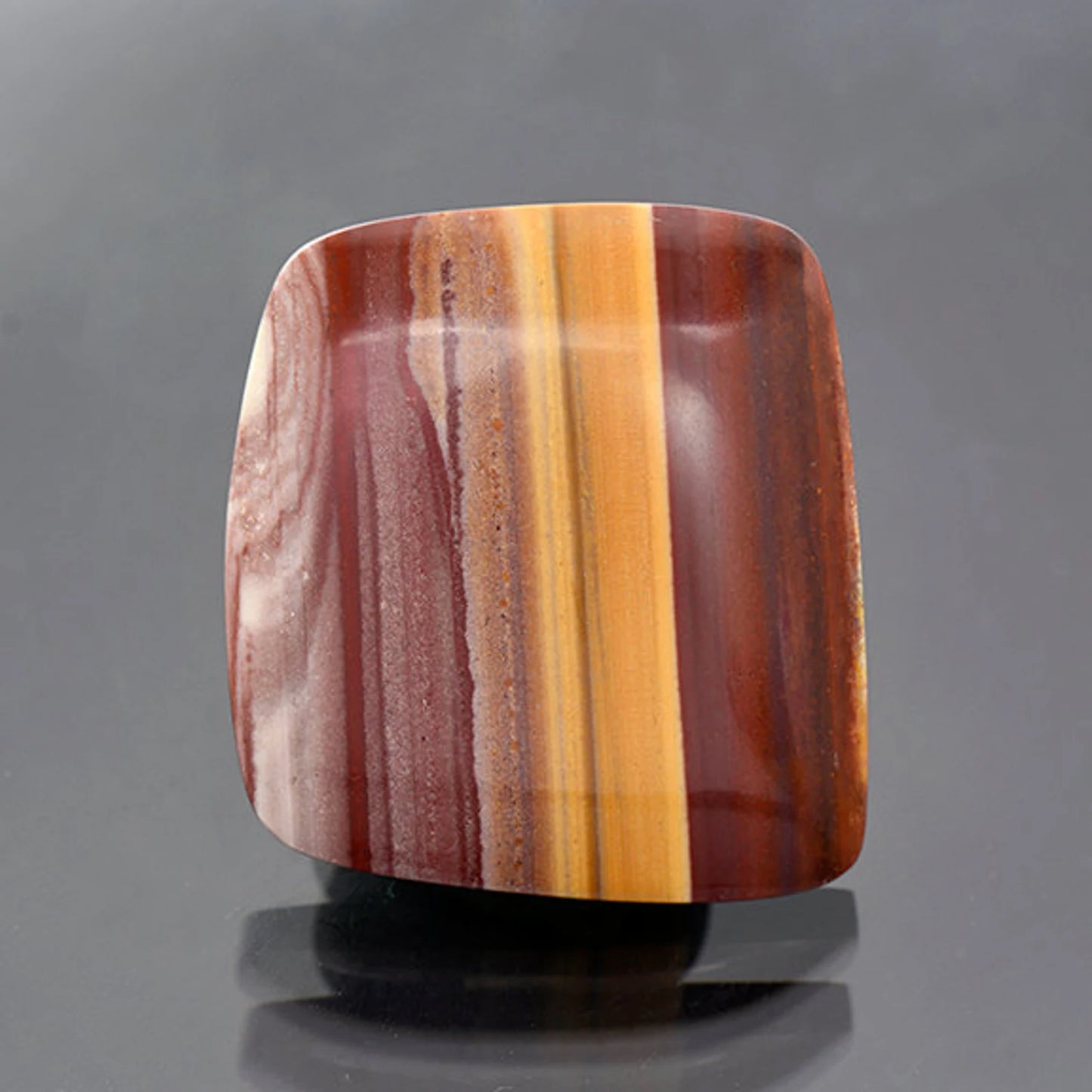 Rhyolite, 48.85 cts., 30x28 mm., Freeform Cabochon, Yellow, Red, Multicolor, New Mexico