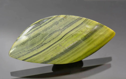 Nice Green Banded Ricolite Cabochon from New Mexico 85.61 cts.