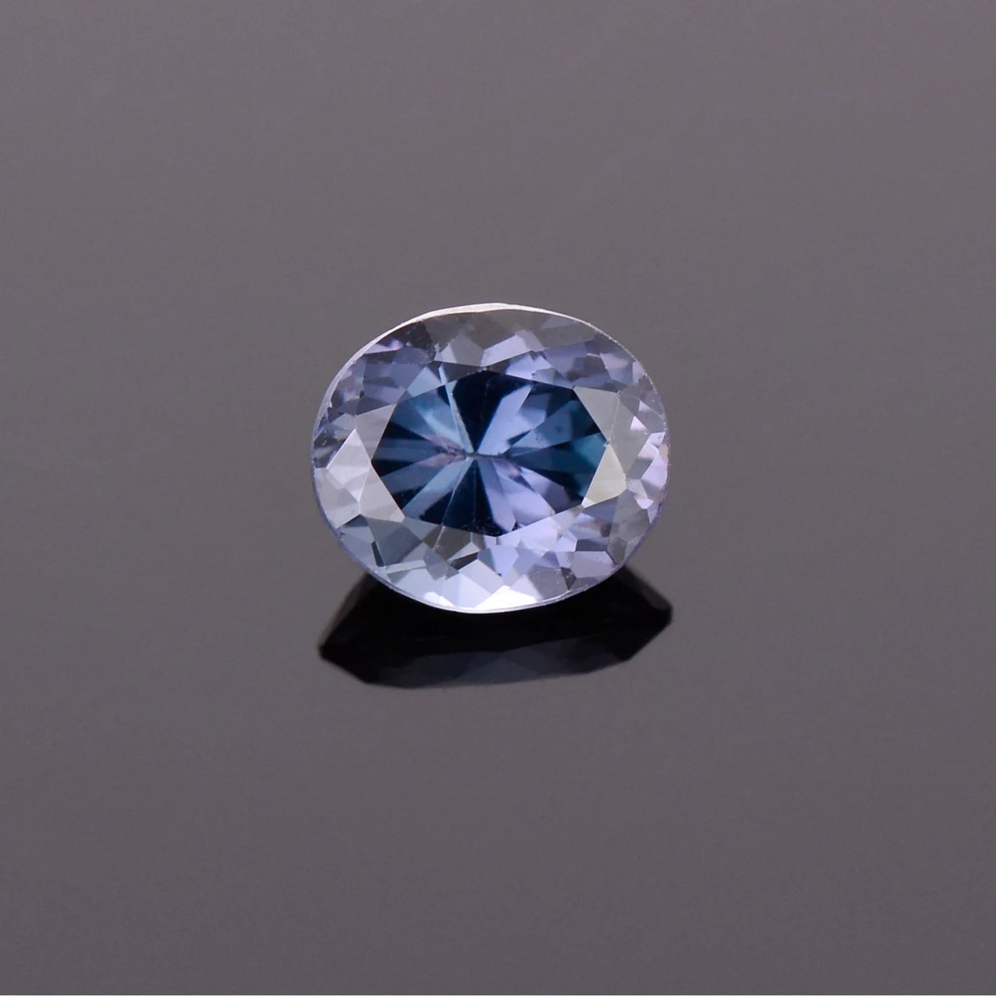 Beautiful Steely Blue Purple Spinel Gemstone, 0.75 cts., 6x5 mm., Oval Shape