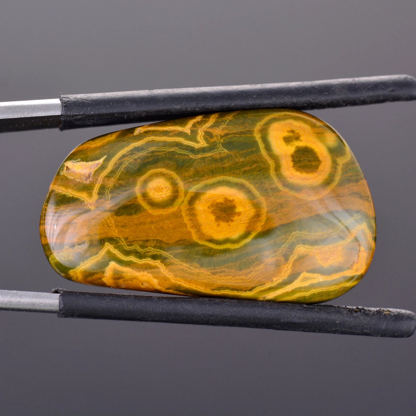 Fantastic Green Ocean Jasper from Madagascar, 15.63 cts., 27x16 mm., Freeform Cabochon