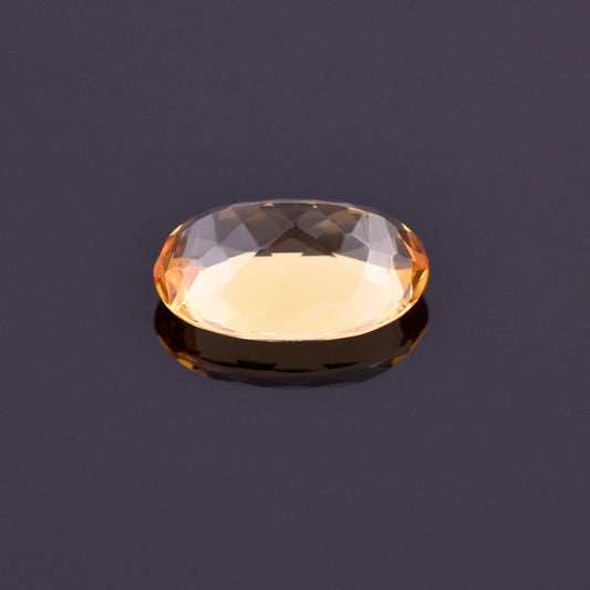 Beautiful Bright Yellow Orange Imperial Topaz Gemstone, 1.35 cts., 8.3x5.5 mm., Oval Shape