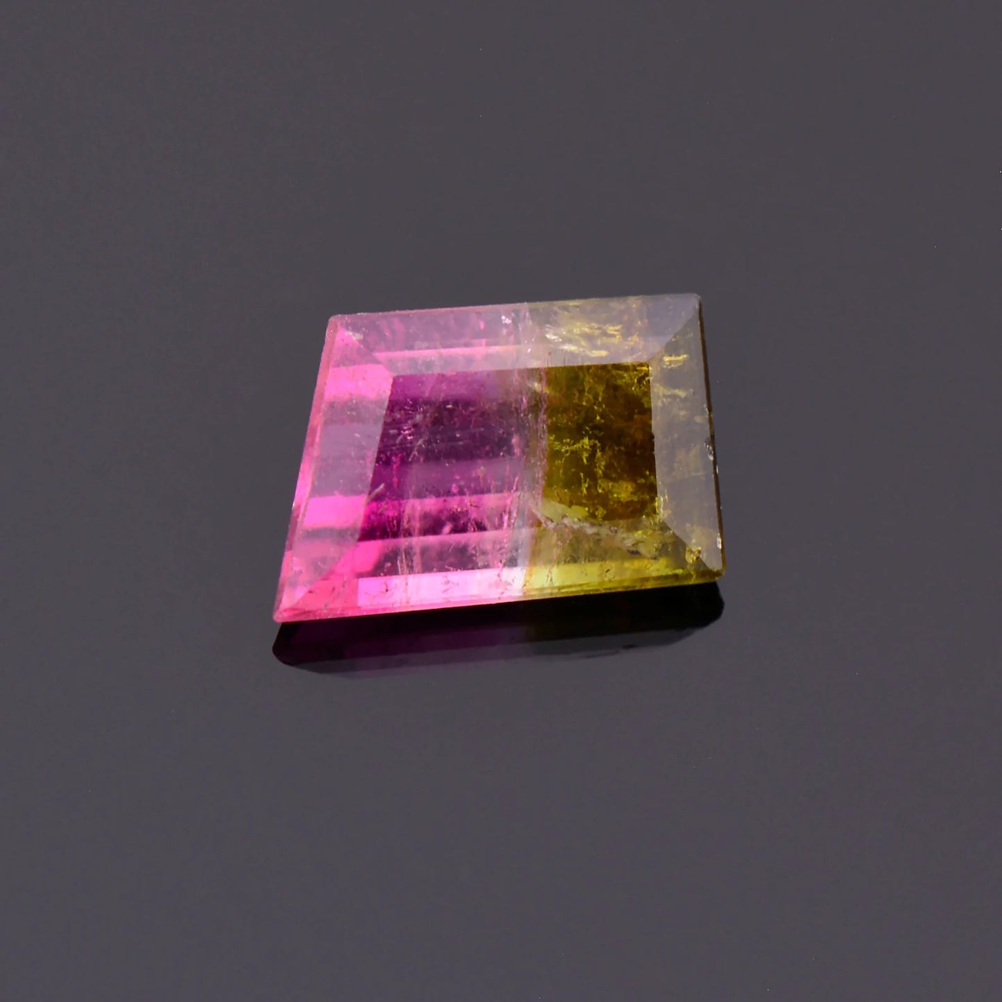 Fantastic Watermelon Tourmaline Gemstone from Brazil, 0.89 cts., 7x4 mm., Freeform Shape