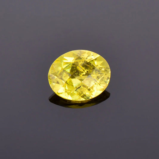 Canary Yellow Sunset Tourmaline Gemstone from Tanzania, 3.23 cts., 11x9 mm., Oval Shape