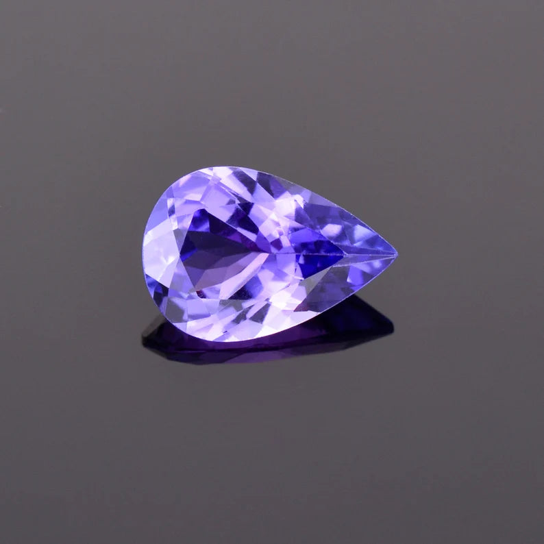 Tanzanite, 1.97 cts., 10.9x7.4 mm., Pear, Blue, Purple, Tanzania