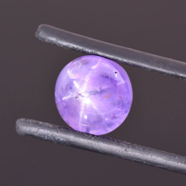 Excellent Large Purple Star Sapphire Cabochon from Sri Lanka, 8.22 cts., 10.5 mm., Round Shape