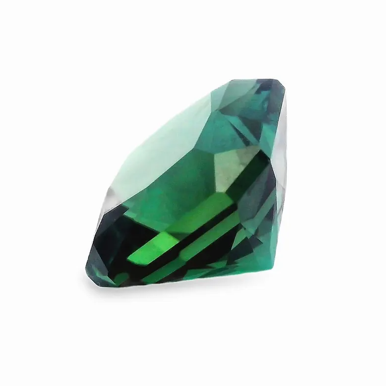 Excellent Bicolor Blue Green Tourmaline Gemstone from Brazil, 4.69 cts., 9.5 mm., Radiant Asscher Square Shape