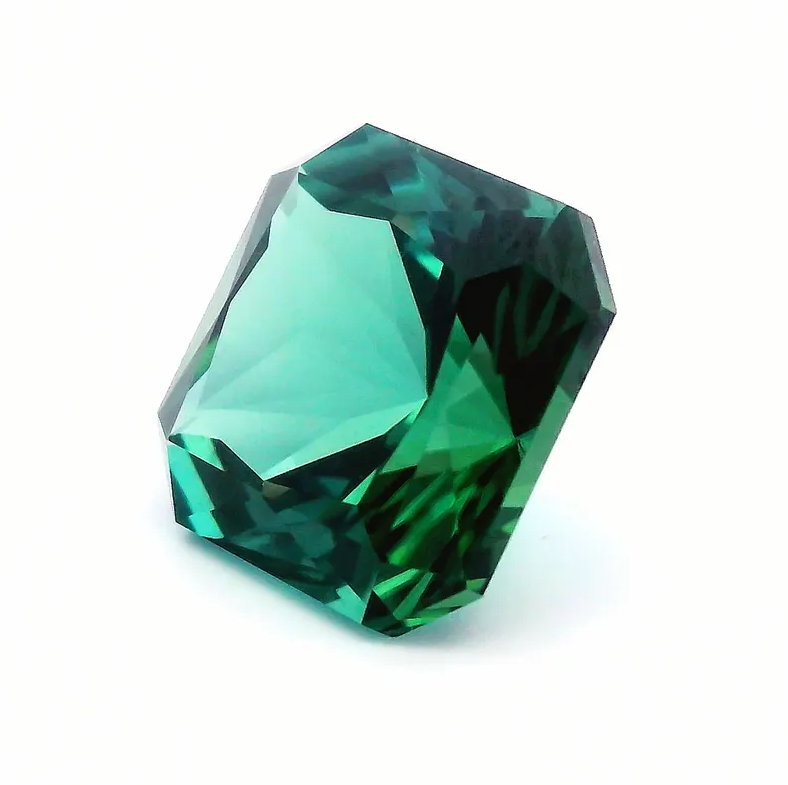 Excellent Bicolor Blue Green Tourmaline Gemstone from Brazil, 4.69 cts., 9.5 mm., Radiant Asscher Square Shape