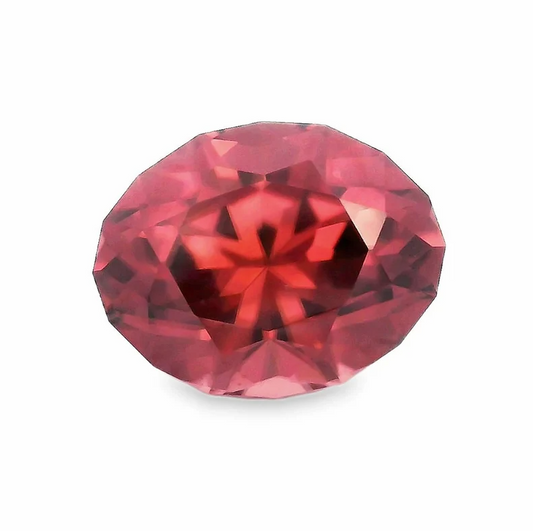 Excellent Rosy Pink Zircon Gemstone from Tanzania, 4.92 cts., 10x8 mm., Oval Brilliant Shape