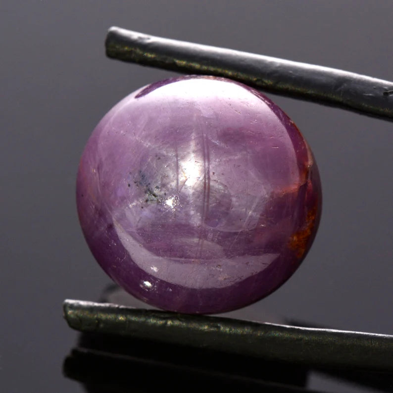 Stunning Large Natural Star Ruby Cabochon from India, 34.56 cts., 17 mm., Round Shape Cabochon