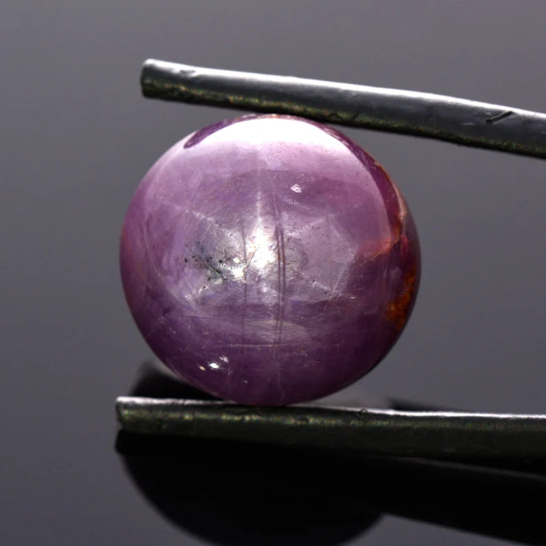 Stunning Large Natural Star Ruby Cabochon from India, 34.56 cts., 17 mm., Round Shape Cabochon