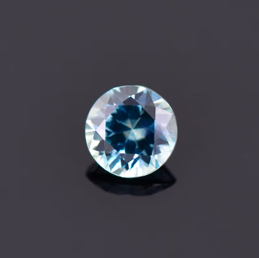 Fine Natural Blue Sapphire Gemstone from Montana 0.53 cts., 4.8 mm., Round Brilliant Cut