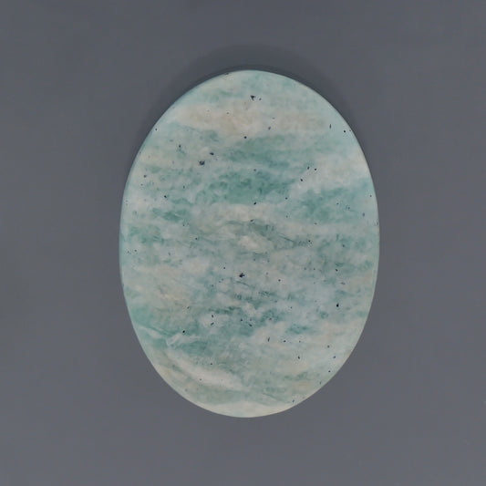 Amazonite, 6.77 cts., 18.4 x 13.6 mm, Oval Cabochon, Blue, Colorado, Natural