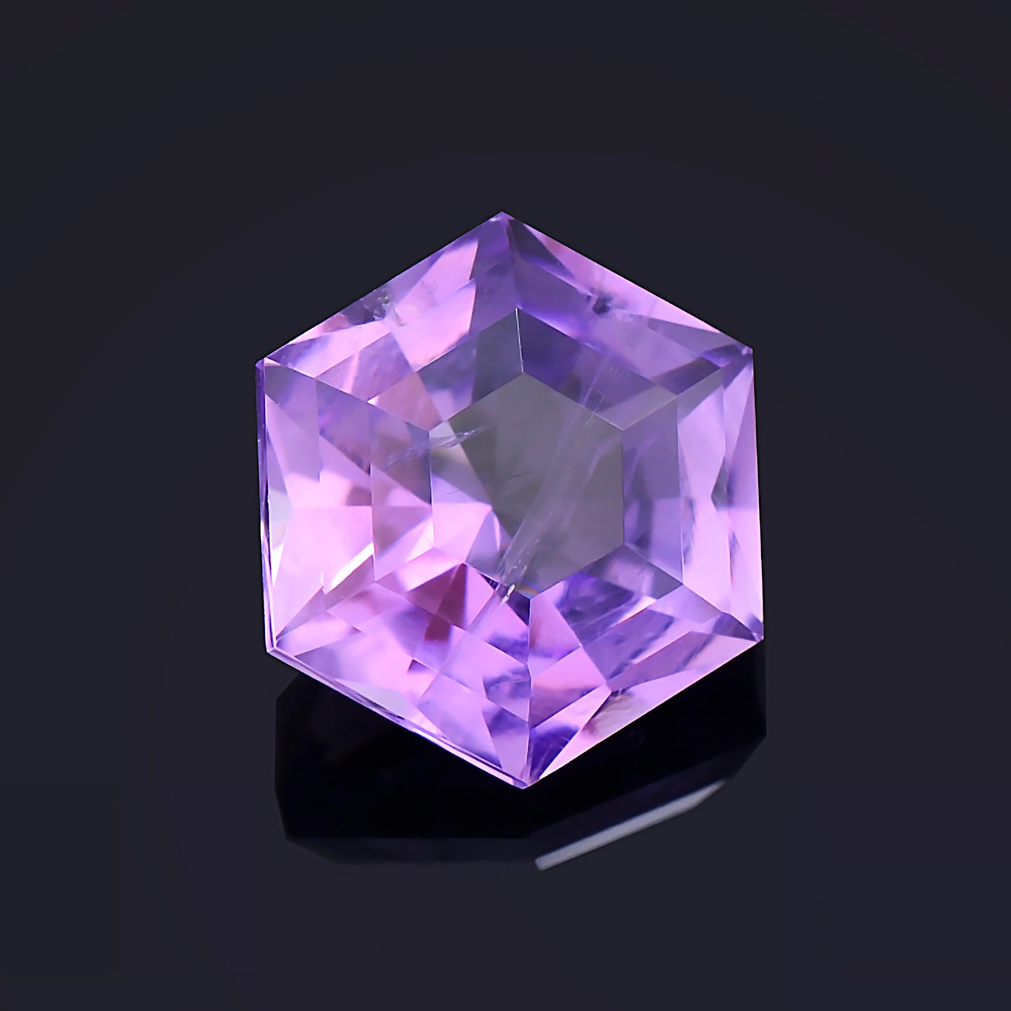 Amethyst, 3.25 cts., 105 x 9.2 mm, Hexagon, Purple, Brazil, Natural