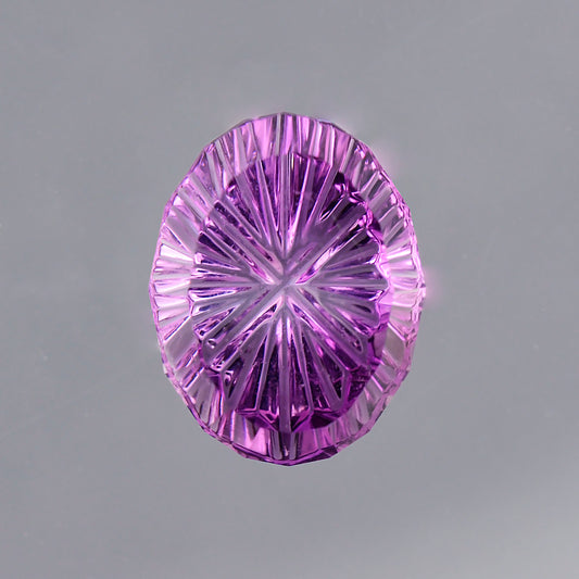 Amethyst, 1.90 cts., 8.9x7.0 mm., Oval Fantasy, Purple, Arizona, Natural