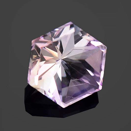 Ametrine, 2.69 cts., 9.7 x 8.4 mm, Hexagon, Purple, Yellow, Bicolor, Bolivia, Natural