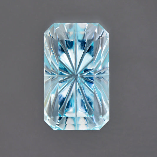 Aquamarine, 2.33 cts., 10x6 mm., Emerald Fantasy, Blue, Idaho
