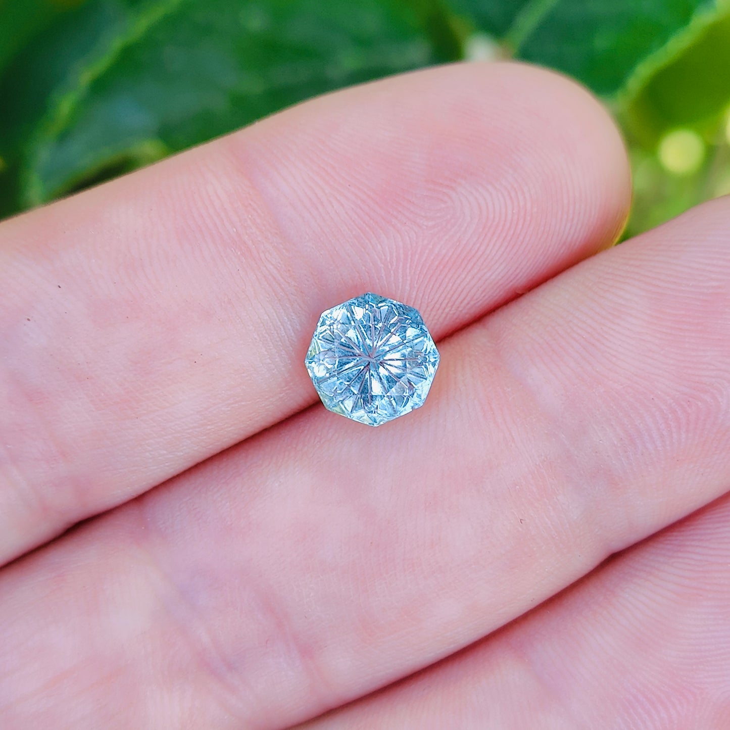 Aquamarine, 2.12 cts., 8.25 mm., Octagon Fantasy, Blue, Idaho