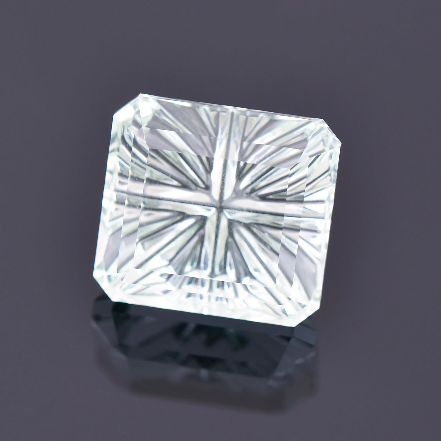 Aquamarine, 6.40 cts., 11.5x10.6 mm., Emerald Fantasy, Blue, Brazil, Natural