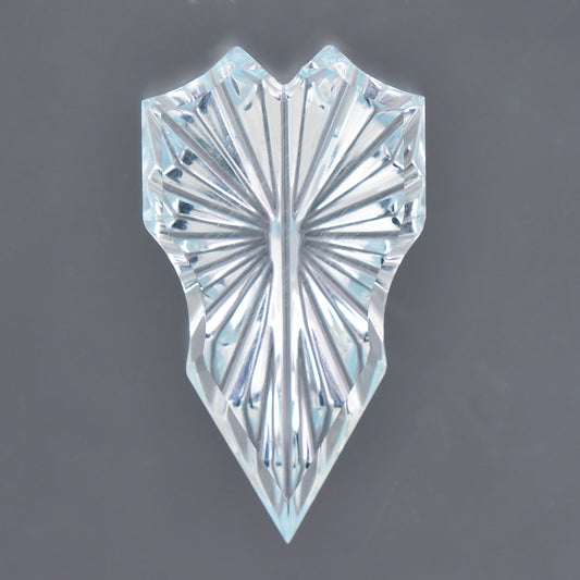 Aquamarine, 2.15 cts., 16.2x9.2 mm., Heart Shield Fantasy, Blue, Idaho, Natural