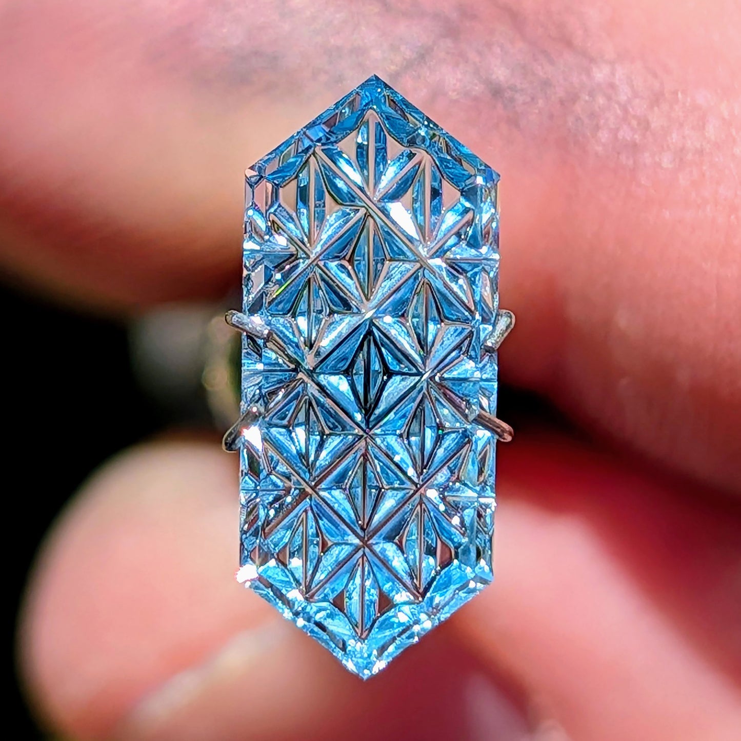 Aquamarine, 2.12 cts., 15.2 x 6.4 mm, Fantasy Rupee, Blue, Idaho, Natural