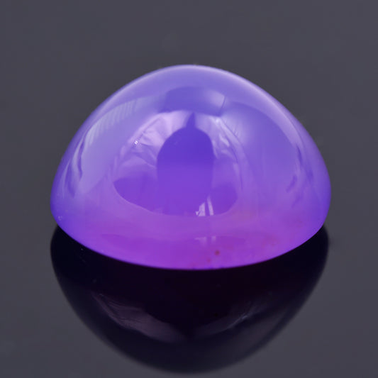 Chalcedony, 17.58 cts., 17.9x13.9 mm., Oval Cabochon, Purple, Ethiopia, Natural