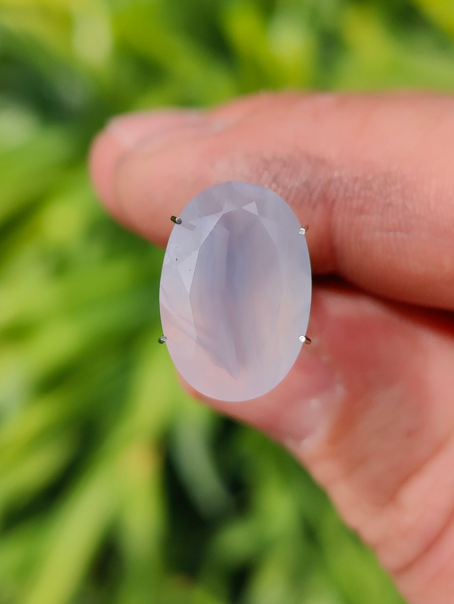 Chalcedony, 9.52 cts., 17.3x12.0 mm., Oval, Purple, Mexico, Natural