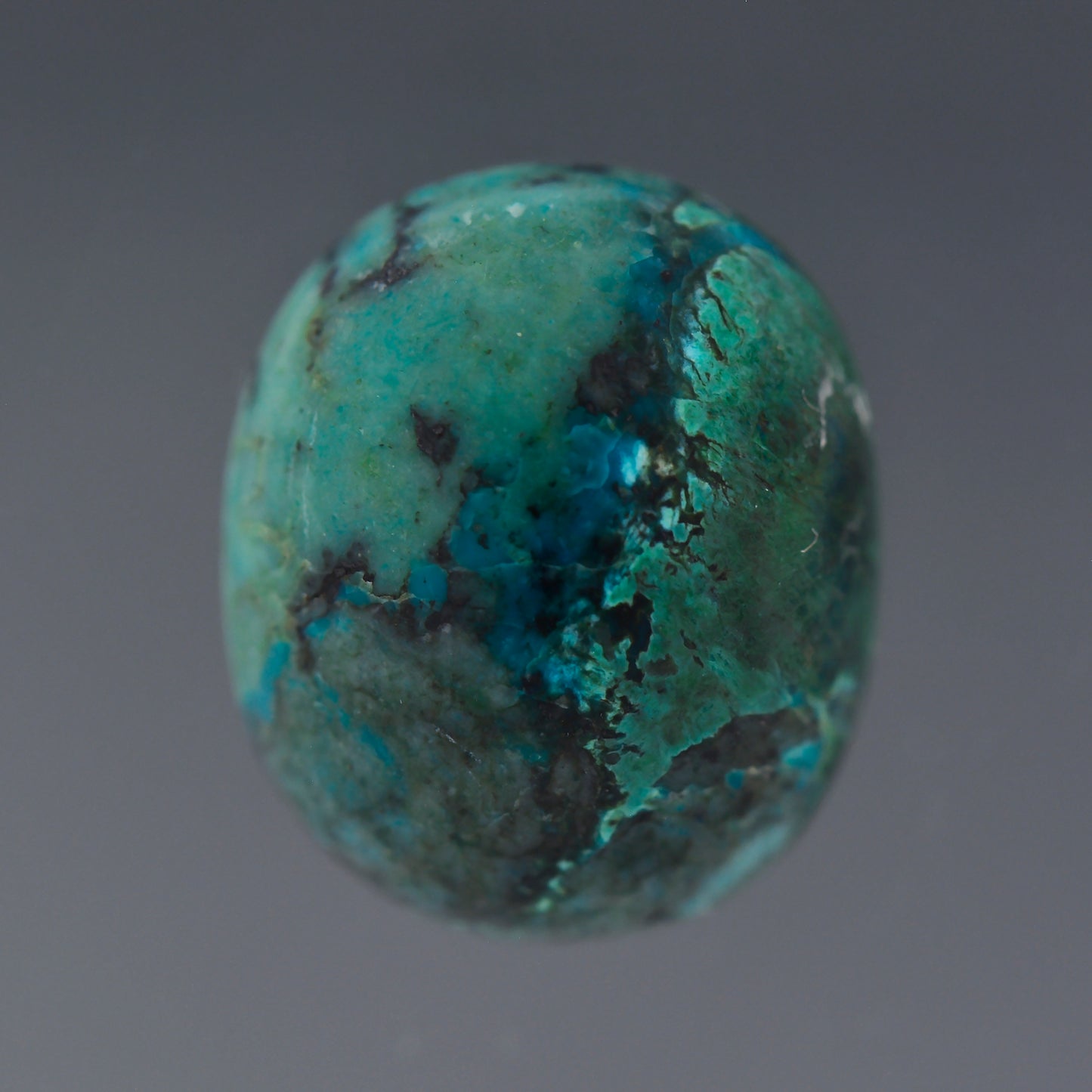 Chrysocolla with Malachite, 2.78 cts., 10.7 x 8.9 mm, Oval Cabochon, Blue, Green, Arizona, Natural