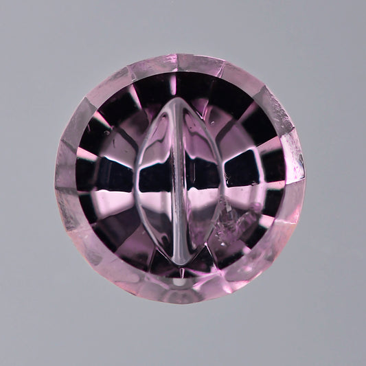 Dragon Sapphire, 0.64 cts., 5.6 x 2.4 mm, Fantasy Dragon Eye Round, Purple, Tanzania, Natural