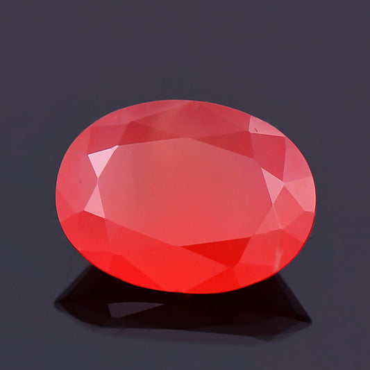 Friedelite, 1.33 cts., 8.5x6.3 mm., Oval , Red, Franklin, New Jersey, Natural