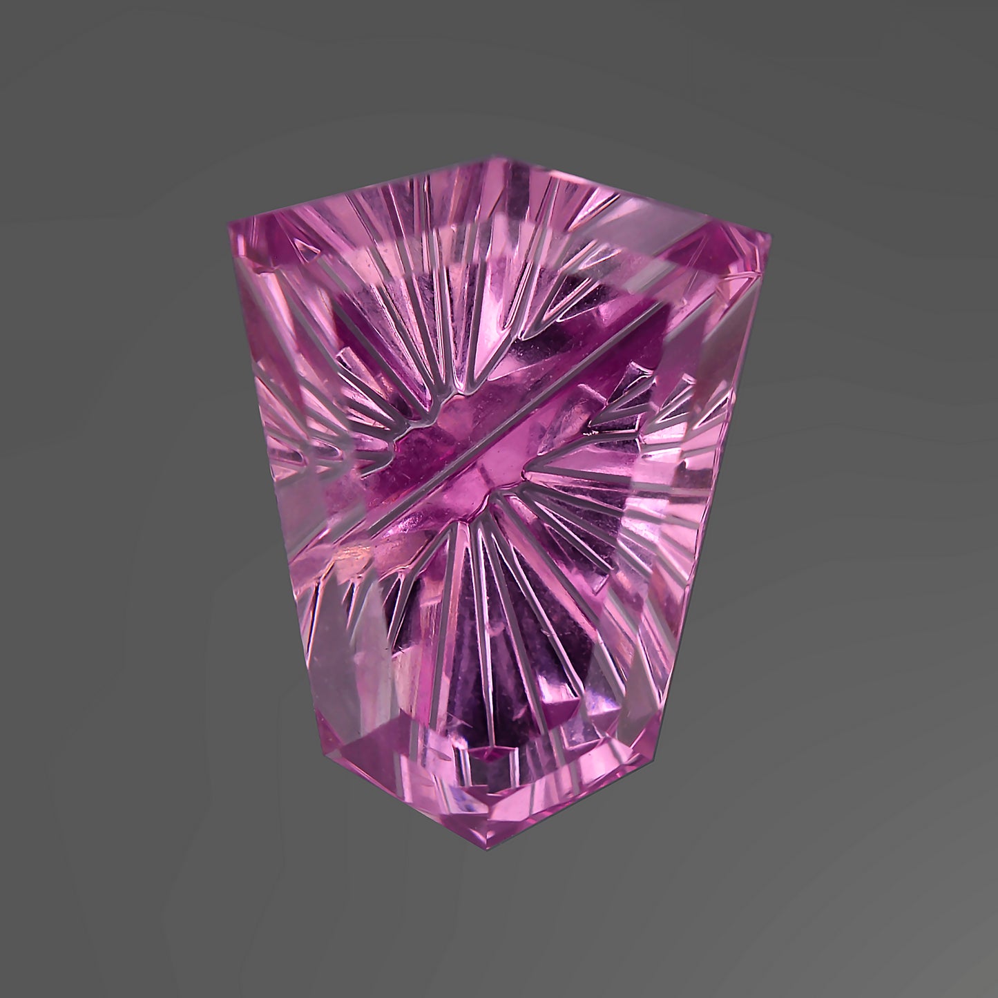 Garnet, 4.42cts., 11.5x9.0x4.4 mm., Fantasy Shield, Pink, Tanzania, Natural