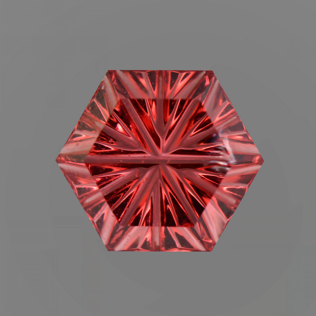 Umba Garnet, 0.83 cts., 5.5 x 6.4 mm, Fantasy Hexagon, Red, Tanzania, Natural