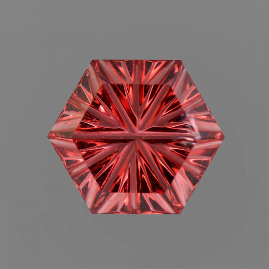 Umba Garnet, 0.83 cts., 5.5 x 6.4 mm, Fantasy Hexagon, Red, Tanzania, Natural