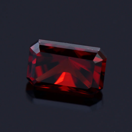 Umba Garnet, 0.94 cts., 6.0 x 3.9 mm, Emerald Cut, Red, Tanzania, Natural