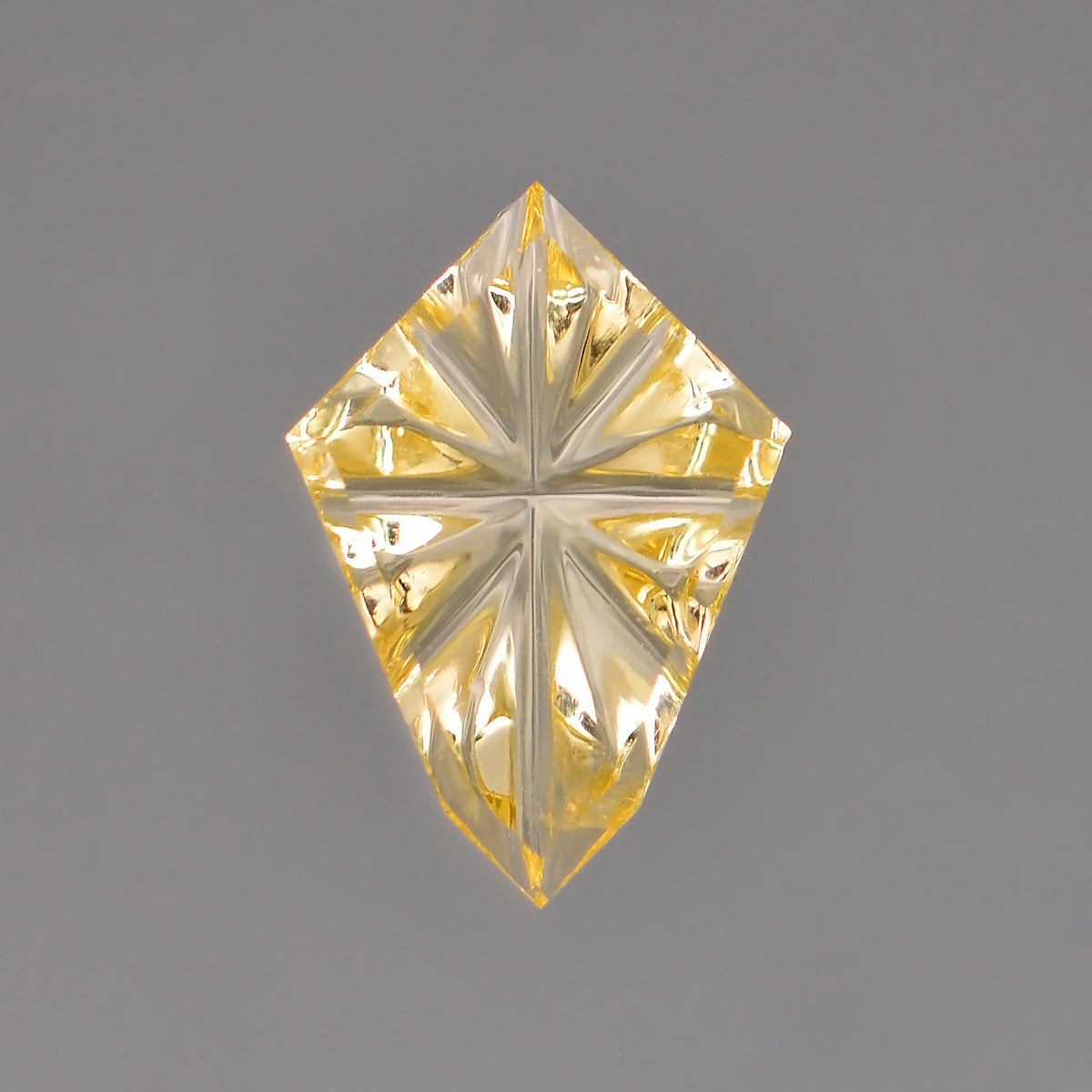 Heliodor Beryl, 0.87 cts., 10.9x7.6 mm., Fantasy Kite, Yellow, Brazil, Natural
