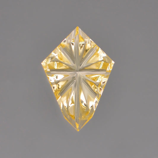 Heliodor Beryl, 0.87 cts., 10.9x7.6 mm., Fantasy Kite, Yellow, Brazil, Natural