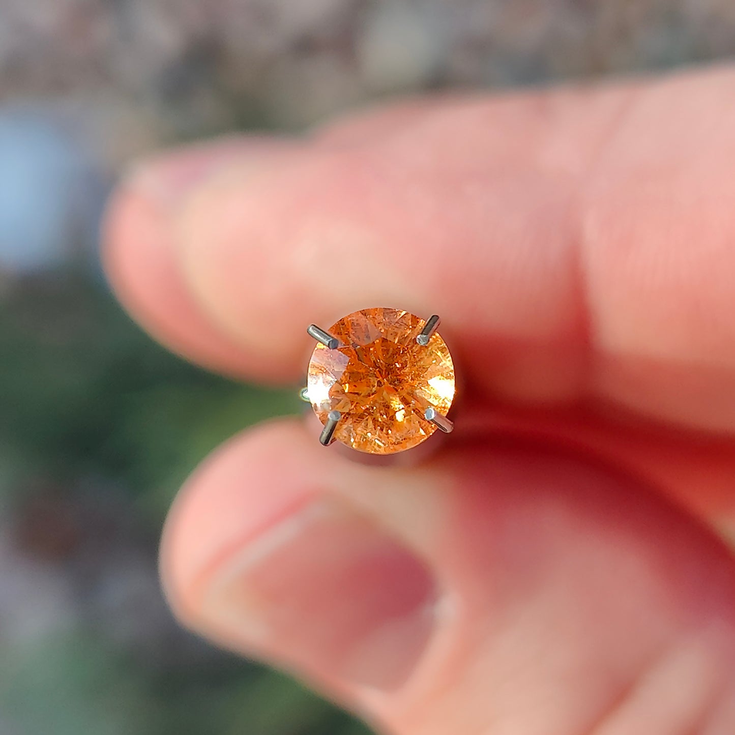 Spessartine Garnet, 1.21 cts., 6.1 mm., Concave Round, Orange, Nigeria, Natural